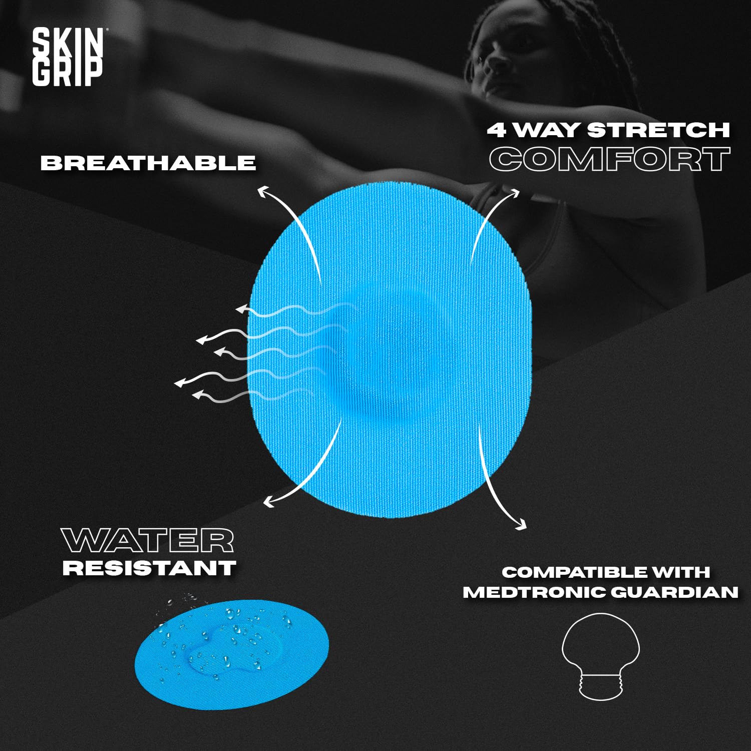 Skin Grip Adesivos CGM para Medtronic Guardian & Freestyle Libre